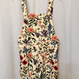 Floral Print Overalls